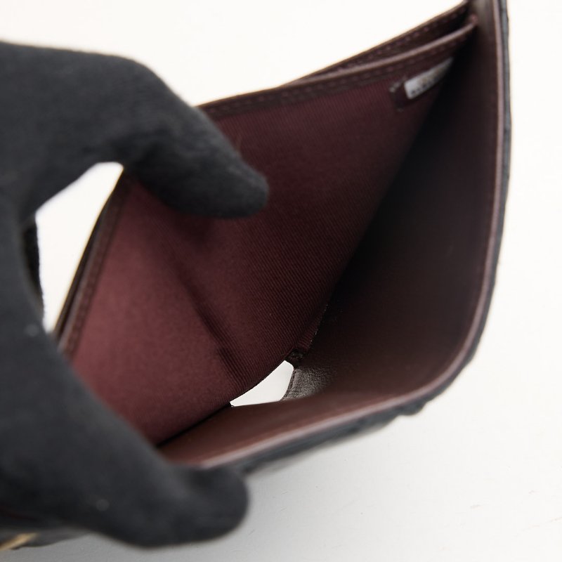 二手Chanel cf 三折短夾/黑金-20