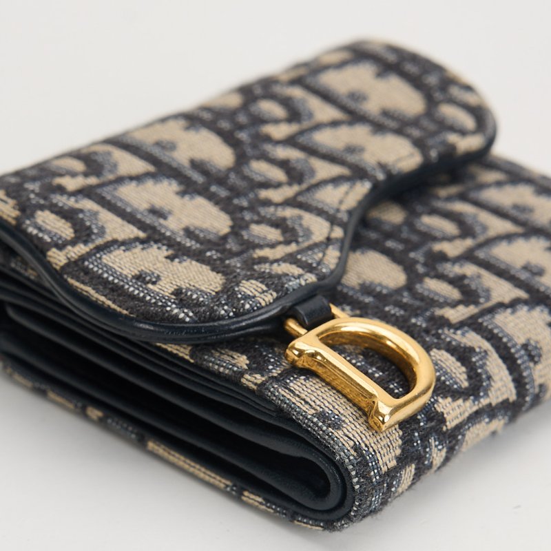 二手DIOR saddle 馬鞍短夾/老花-4