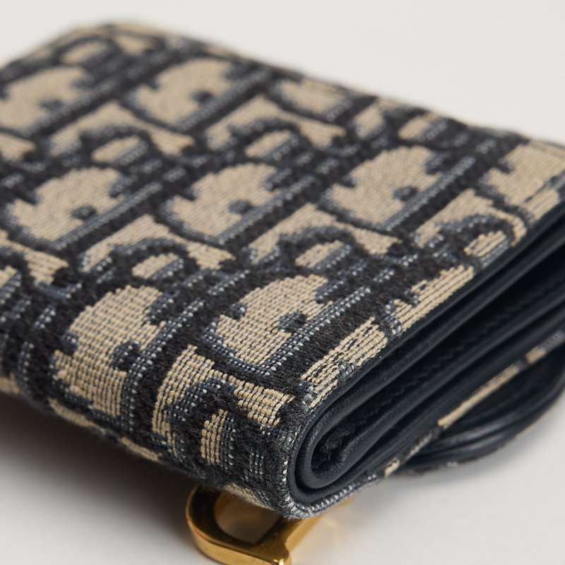 二手DIOR saddle 馬鞍短夾/老花-8