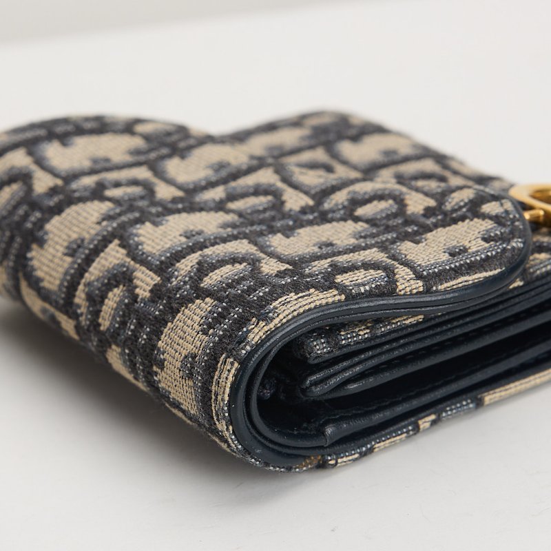 二手DIOR saddle 馬鞍短夾/老花-11