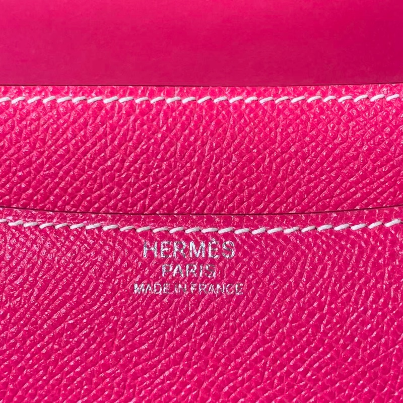Hermes 愛馬仕 constance23 糖果粉 Epsom 皮銀扣 x 刻，單肩斜跨包 配件塵袋說明書-6