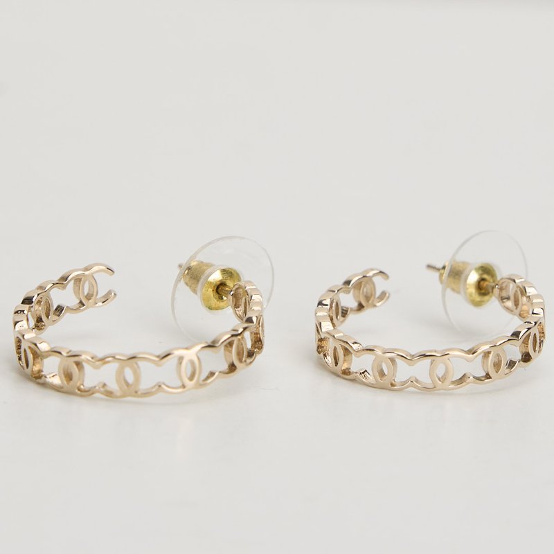 二手Chanel 鏤空雙C耳環-1