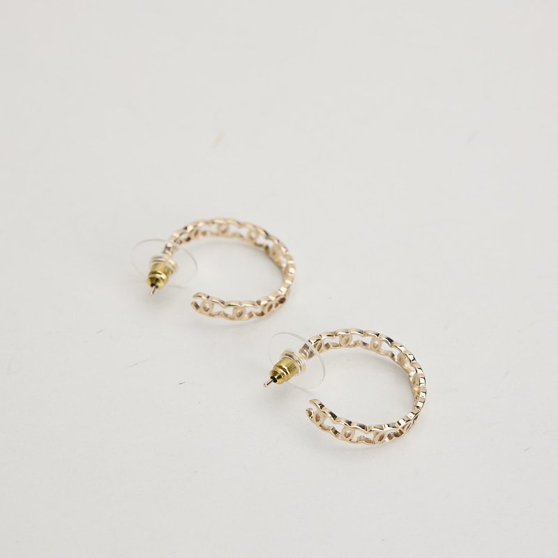 二手Chanel 鏤空雙C耳環-3