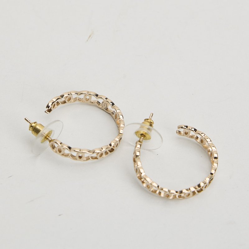 二手Chanel 鏤空雙C耳環-4