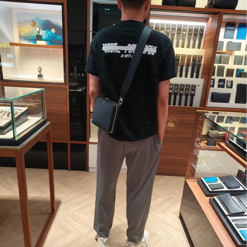 Montblanc 萬寶龍 M_Gram 4810 經典 六芒星 LOGO 拉鍊 斜背包 肩背包 側背包-2