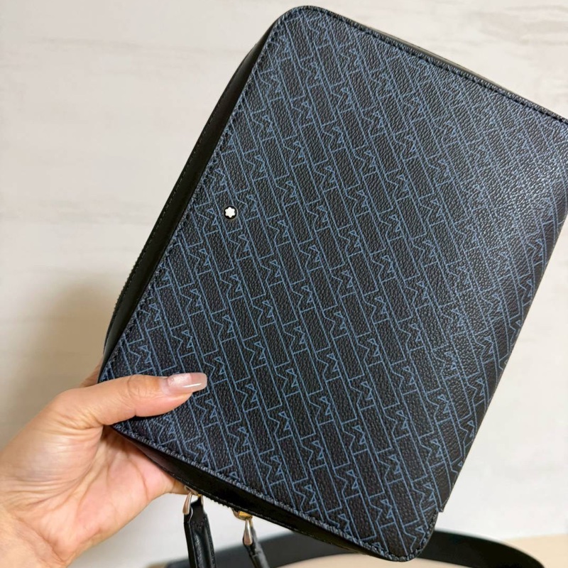 Montblanc 萬寶龍 M_Gram 4810 經典 六芒星 LOGO 拉鍊 斜背包 肩背包 側背包-16