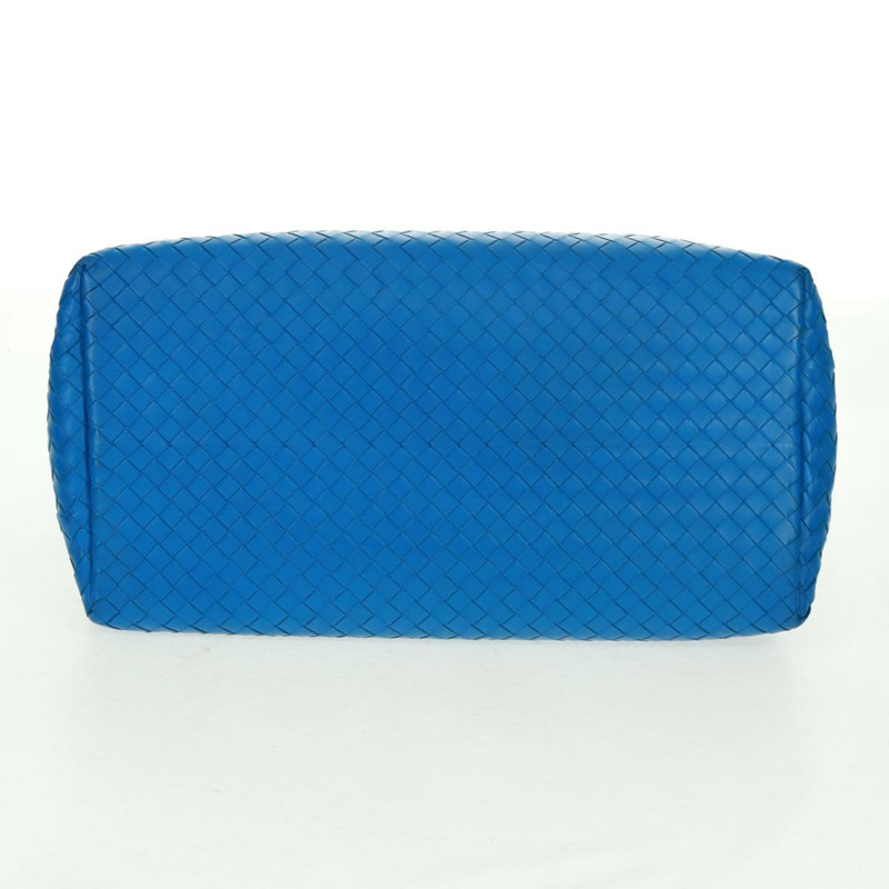 【日本直送】BOTTEGA VENETA INTRECCIATO 羅馬系列手提包，藍色皮革，貨號 171265，正品編號 161672V-4