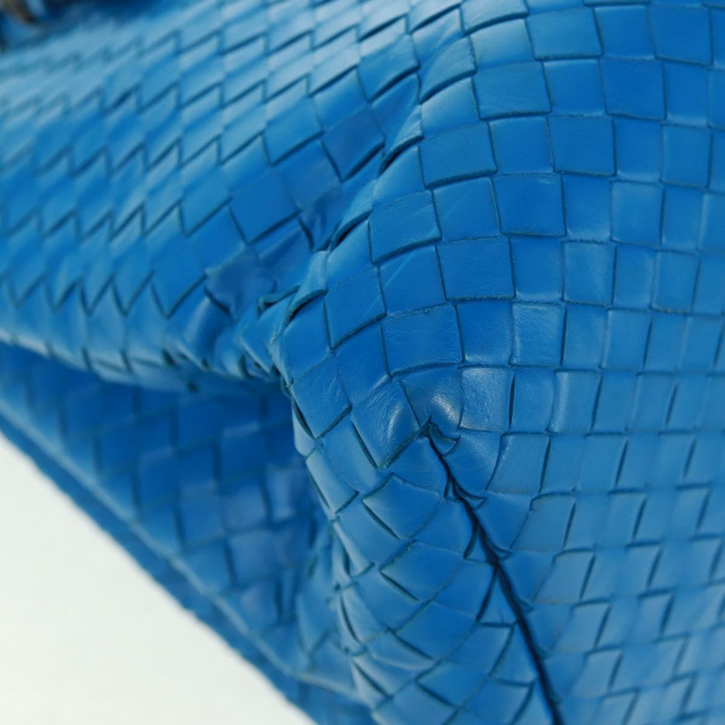 【日本直送】BOTTEGA VENETA INTRECCIATO 羅馬系列手提包，藍色皮革，貨號 171265，正品編號 161672V-14