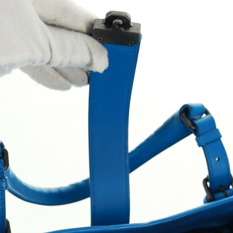 【日本直送】BOTTEGA VENETA INTRECCIATO 羅馬系列手提包，藍色皮革，貨號 171265，正品編號 161672V-18