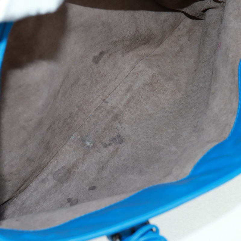 【日本直送】BOTTEGA VENETA INTRECCIATO 羅馬系列手提包，藍色皮革，貨號 171265，正品編號 161672V-20