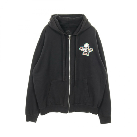CHROME HEARTS FOTI 連帽衫，純棉材質，黑色多色，L 碼，二手男款
