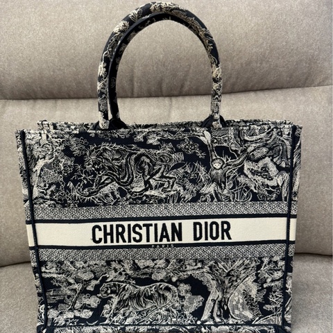 DIOR 刺繡托特包大號