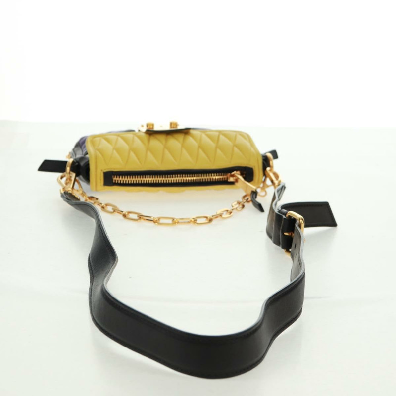 【日本直送】Miu Miu 鏈條手提包 皮革 2way Multicolor Gold Auth 162861V-5