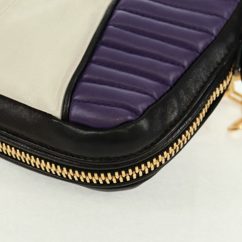 【日本直送】Miu Miu 鏈條手提包 皮革 2way Multicolor Gold Auth 162861V-18