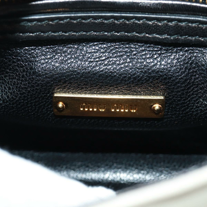 【日本直送】Miu Miu 鏈條手提包 皮革 2way Multicolor Gold Auth 162861V-21