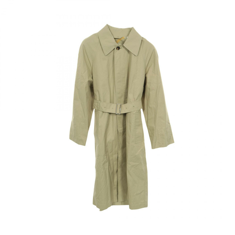 博柏利 Castleford 不鏽鋼領棉質米色大衣 #46 二手男款-0