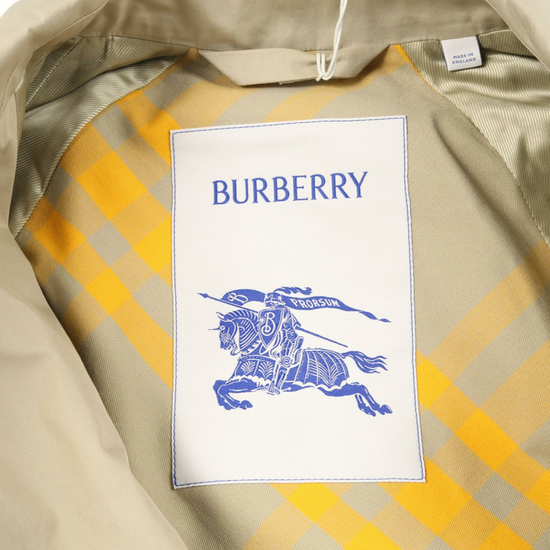 博柏利 Castleford 不鏽鋼領棉質米色大衣 #46 二手男款-2