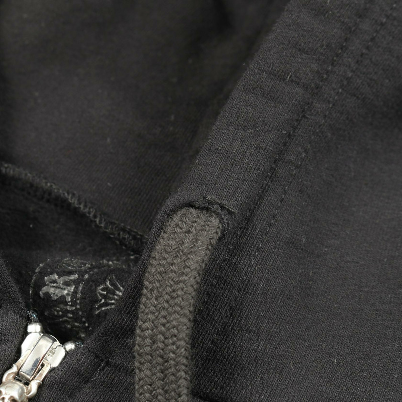 CHROME HEARTS FOTI 連帽衫，純棉材質，黑色/紅色，#L，二手男款-7