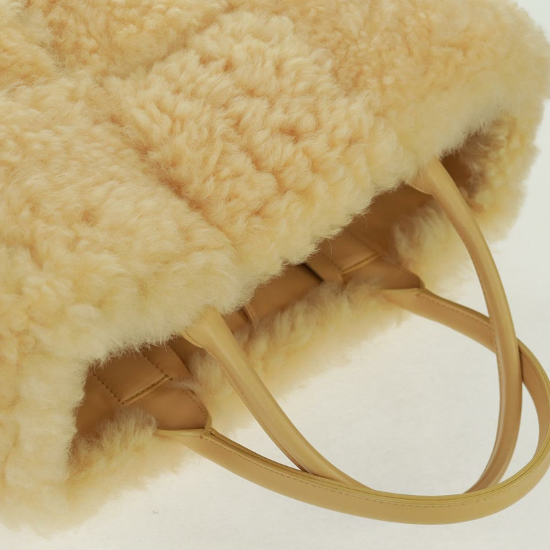 【日本直送】BOTTEGA VENETA INTRECCIATO 小號 Alcoat 手提包 羊毛黃 652867 正品 164090SAM-5