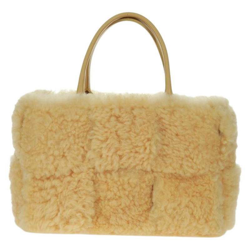 【日本直送】BOTTEGA VENETA INTRECCIATO 小號 Alcoat 手提包 羊毛黃 652867 正品 164090SAM-12