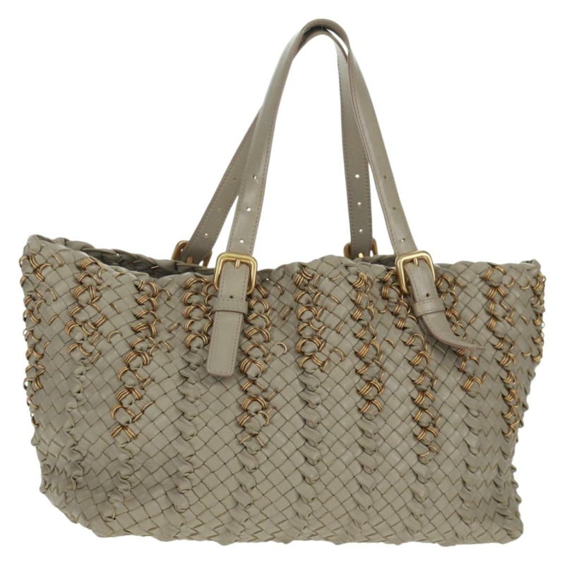 【日本直送】BOTTEGA VENETA INTRECCIATO 手袋皮革灰金色正品 am10529V-0