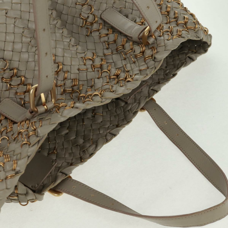 【日本直送】BOTTEGA VENETA INTRECCIATO 手袋皮革灰金色正品 am10529V-5