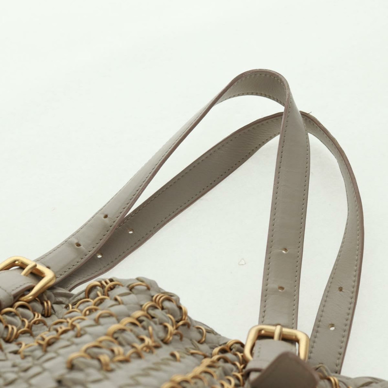 【日本直送】BOTTEGA VENETA INTRECCIATO 手袋皮革灰金色正品 am10529V-7