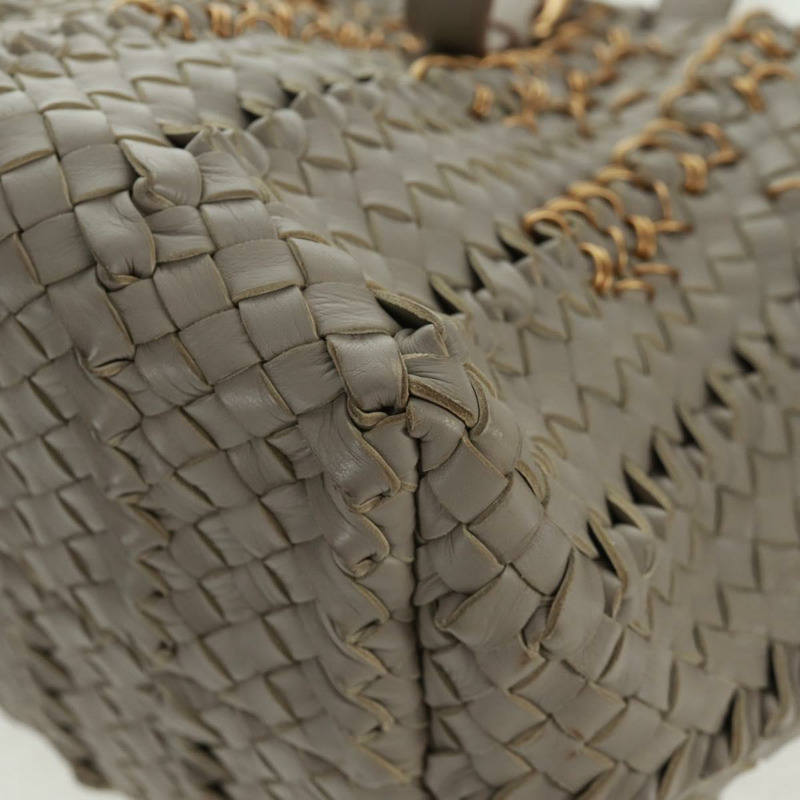 【日本直送】BOTTEGA VENETA INTRECCIATO 手袋皮革灰金色正品 am10529V-13