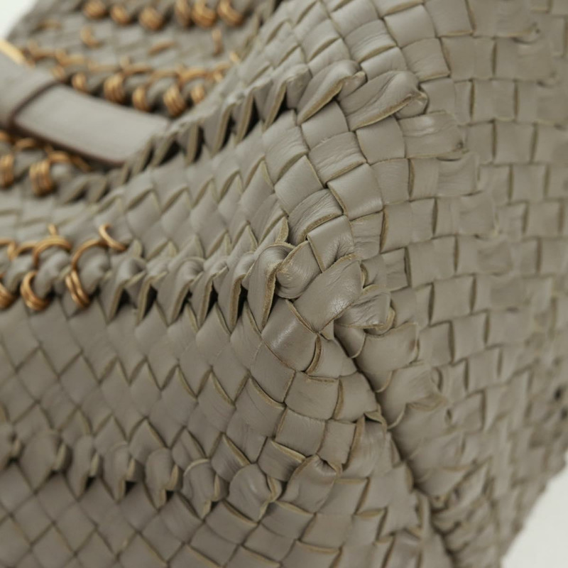 【日本直送】BOTTEGA VENETA INTRECCIATO 手袋皮革灰金色正品 am10529V-14