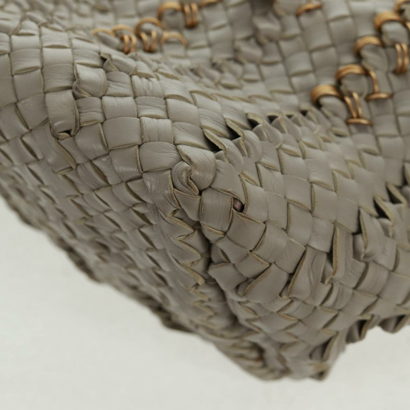 【日本直送】BOTTEGA VENETA INTRECCIATO 手袋皮革灰金色正品 am10529V-15
