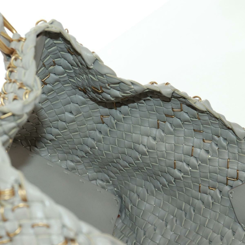 【日本直送】BOTTEGA VENETA INTRECCIATO 手袋皮革灰金色正品 am10529V-17