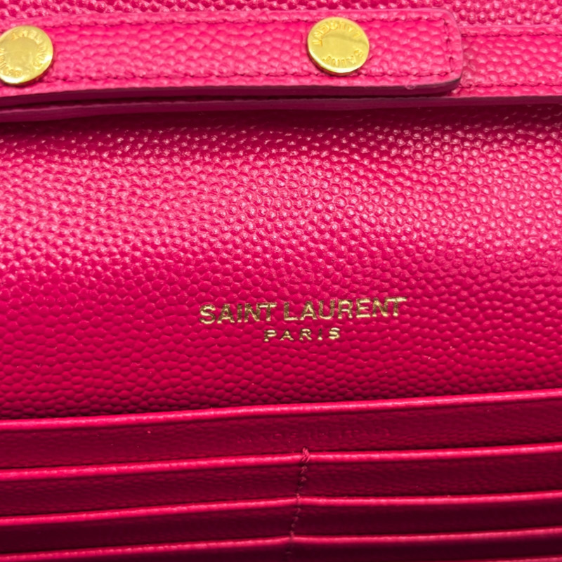粉紅色 牛皮 Classic Cassandre Chain Wallet 肩背包【SAINT LAURENT 聖羅蘭】 377828-5
