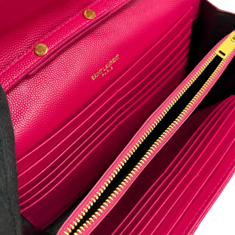 粉紅色 牛皮 Classic Cassandre Chain Wallet 肩背包【SAINT LAURENT 聖羅蘭】 377828-6