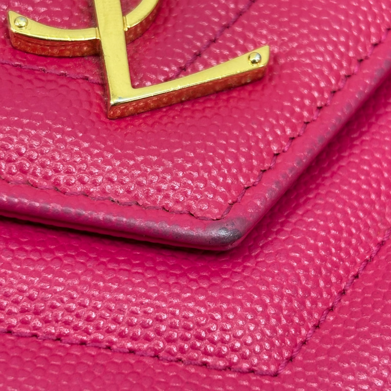 粉紅色 牛皮 Classic Cassandre Chain Wallet 肩背包【SAINT LAURENT 聖羅蘭】 377828-9