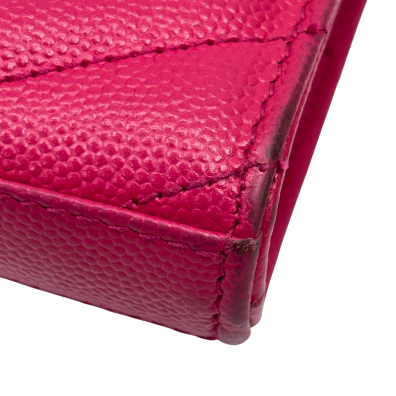 粉紅色 牛皮 Classic Cassandre Chain Wallet 肩背包【SAINT LAURENT 聖羅蘭】 377828-10