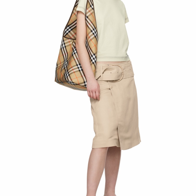 Burberry 女士 大號格紋單肩包均碼碼大號、36cm*18.5cm*58cm-4