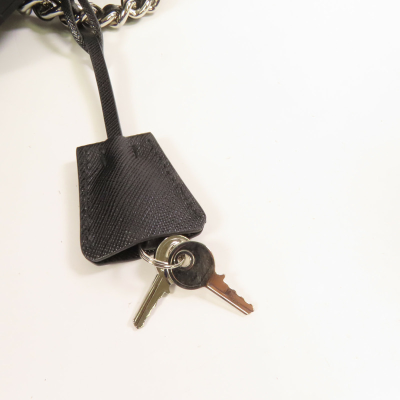 PRADA 尼龍Sholder Bag銀扣肩背袋-7