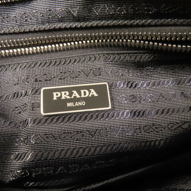 PRADA 尼龍Sholder Bag銀扣肩背袋-10
