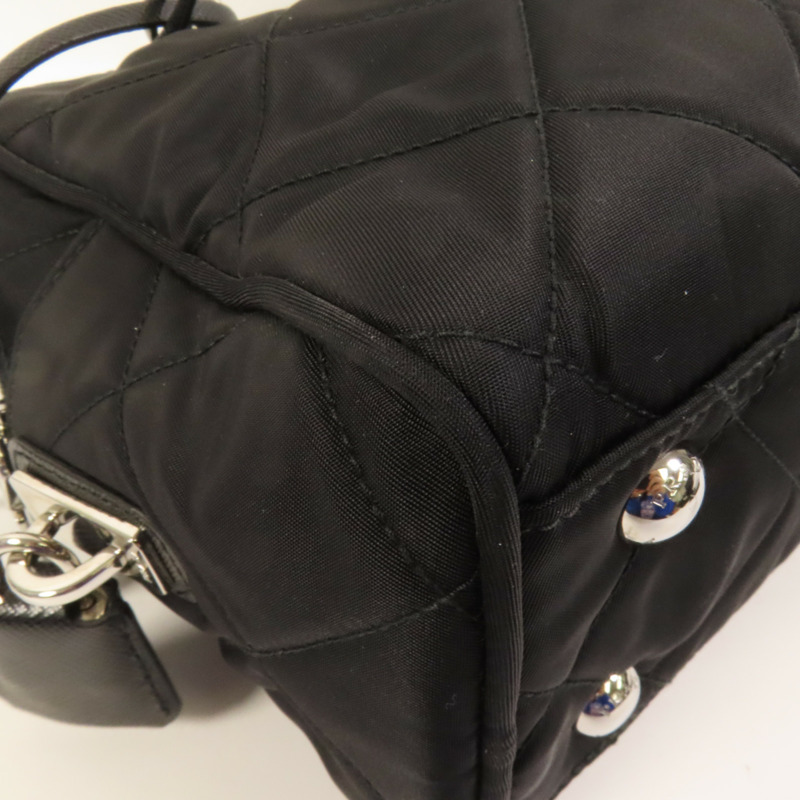 PRADA 尼龍Sholder Bag銀扣肩背袋-16