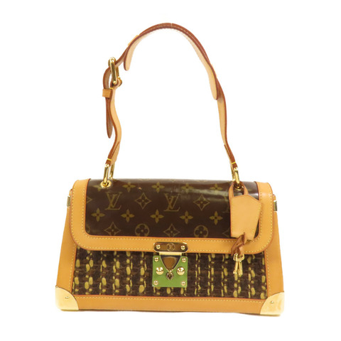 LOUIS VUITTON Tweed Tweedy金扣肩背袋