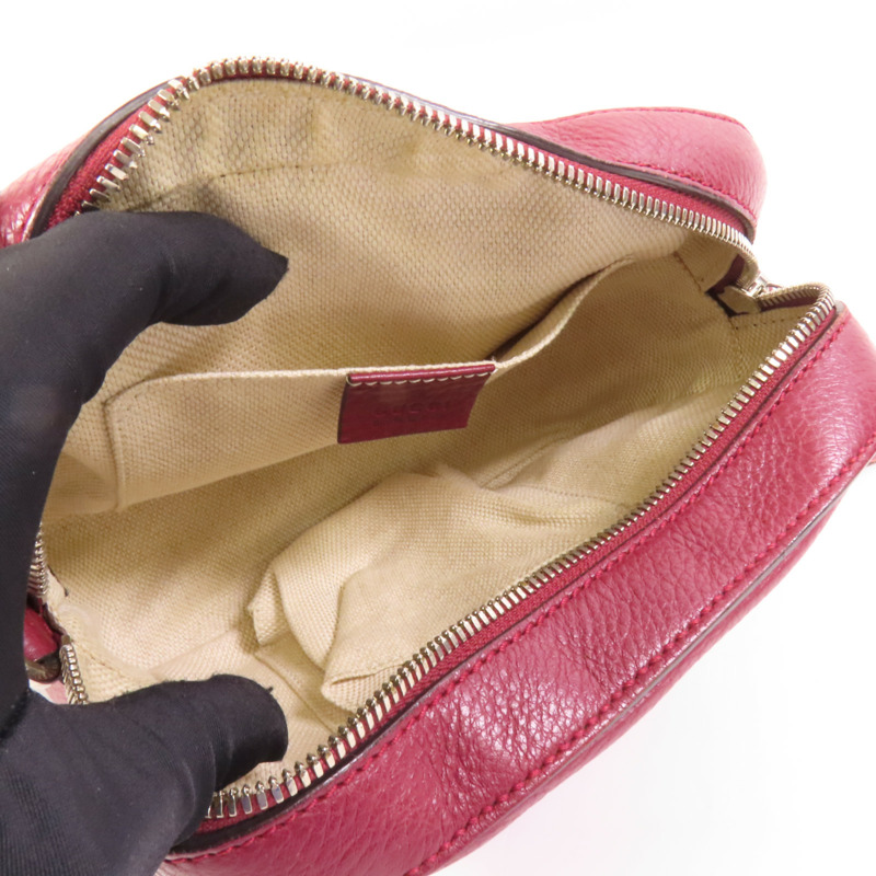 GUCCI 牛皮皮革Disco Soho Studded銀扣肩背袋-5