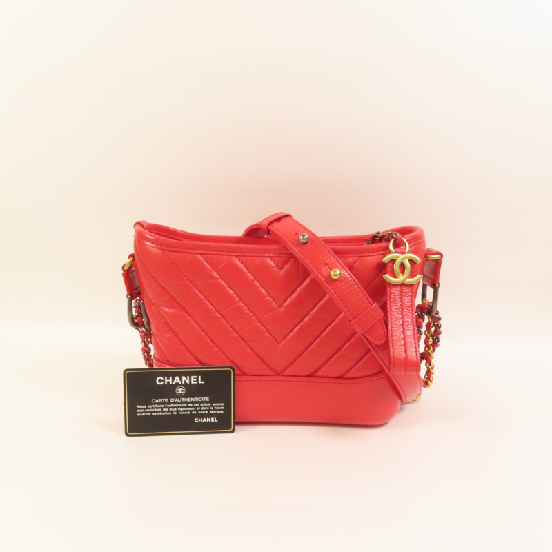 CHANEL 牛皮皮革Gabriele Small金扣手挽肩背兩用袋-4