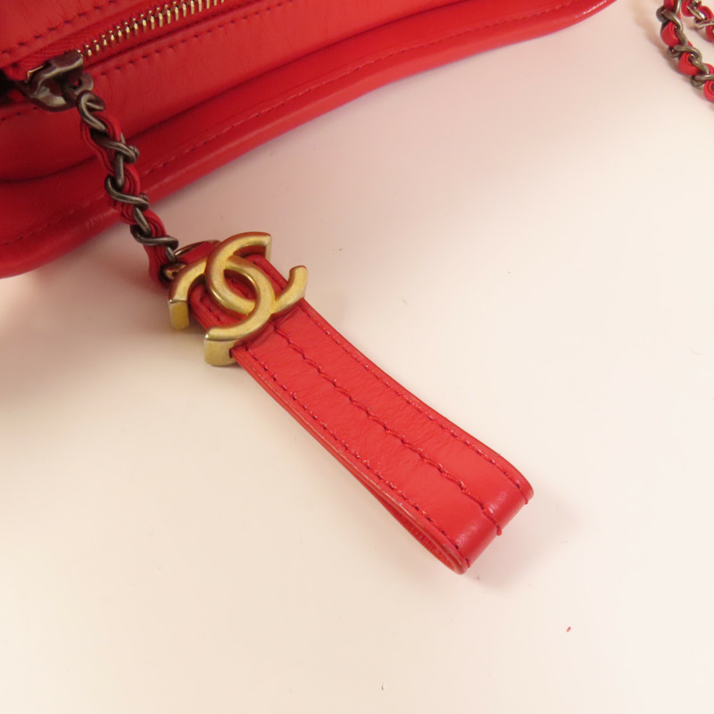 CHANEL 牛皮皮革Gabriele Small金扣手挽肩背兩用袋-6