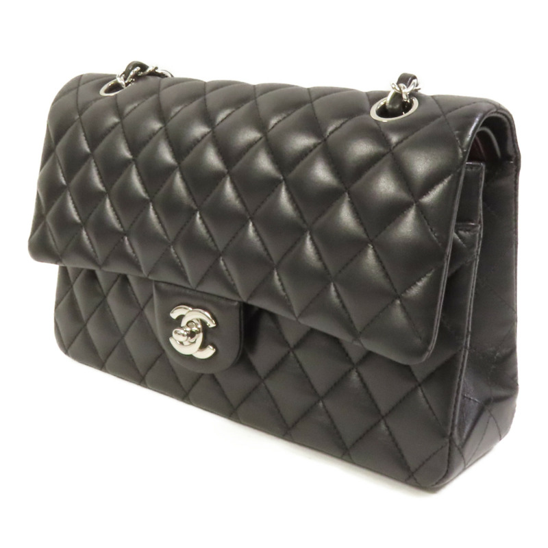 CHANEL 羊皮皮革Classic 25銀扣鏈帶肩背袋-2