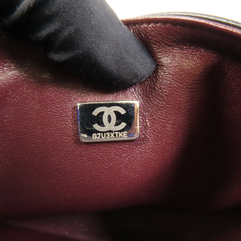 CHANEL 羊皮皮革Classic 25銀扣鏈帶肩背袋-8