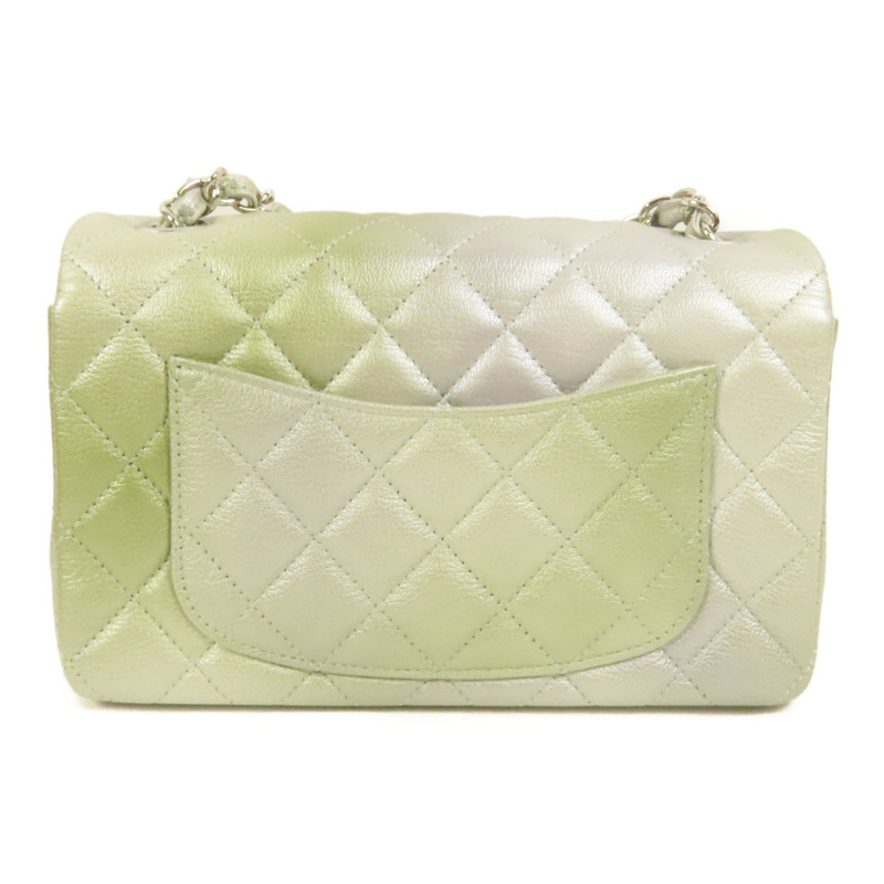 CHANEL 牛皮皮革Classic 20銀扣鏈帶肩背袋-1