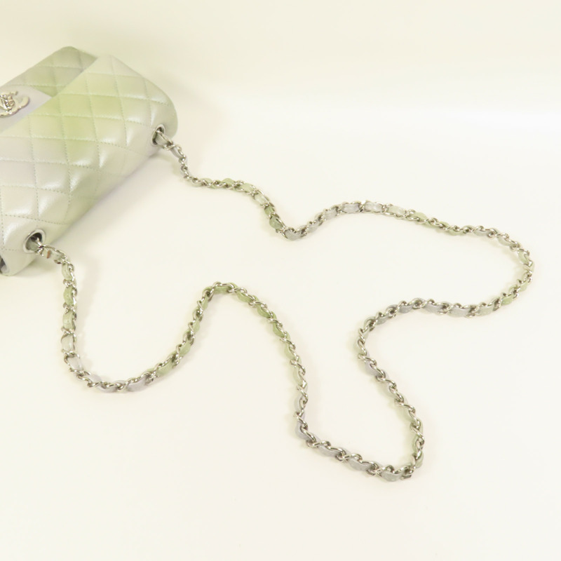 CHANEL 牛皮皮革Classic 20銀扣鏈帶肩背袋-5