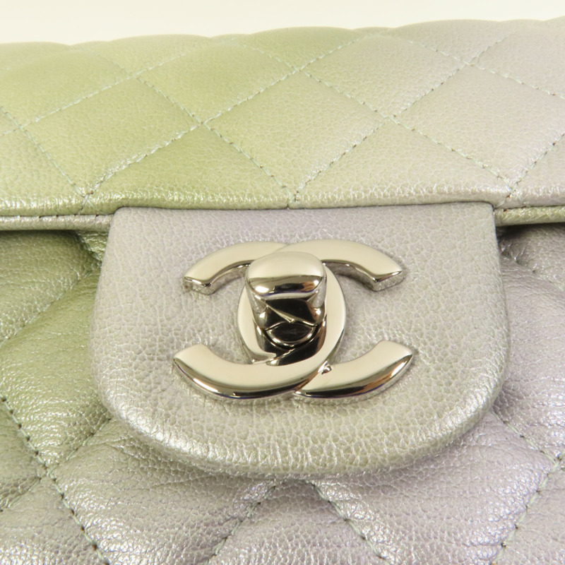 CHANEL 牛皮皮革Classic 20銀扣鏈帶肩背袋-6