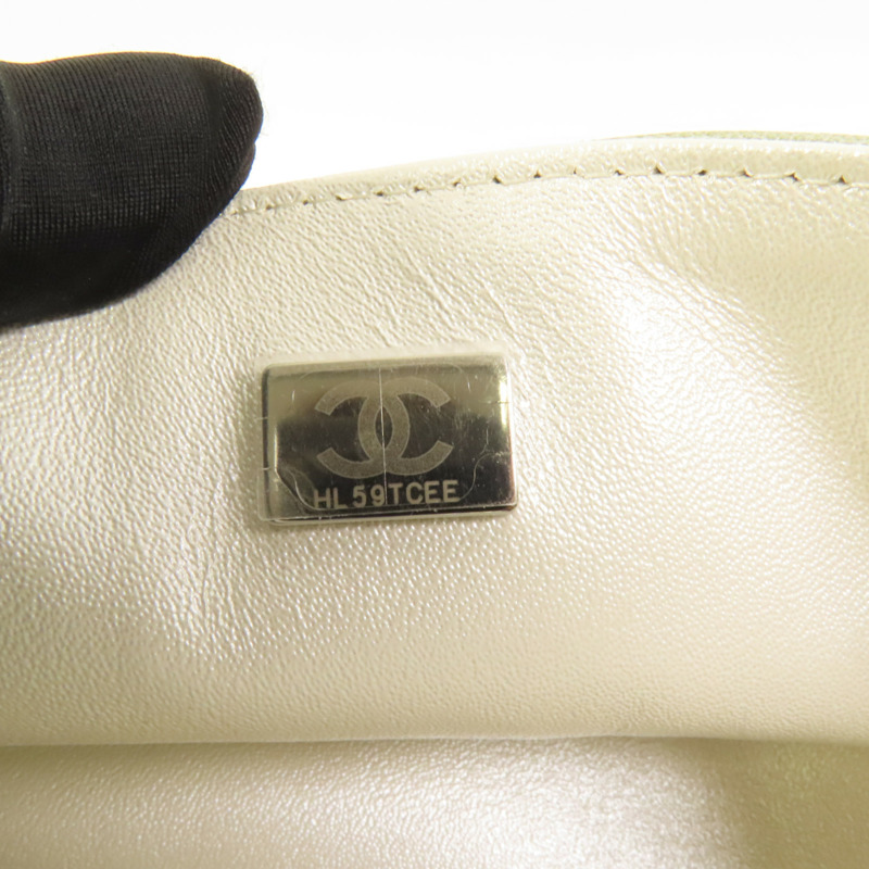 CHANEL 牛皮皮革Classic 20銀扣鏈帶肩背袋-7