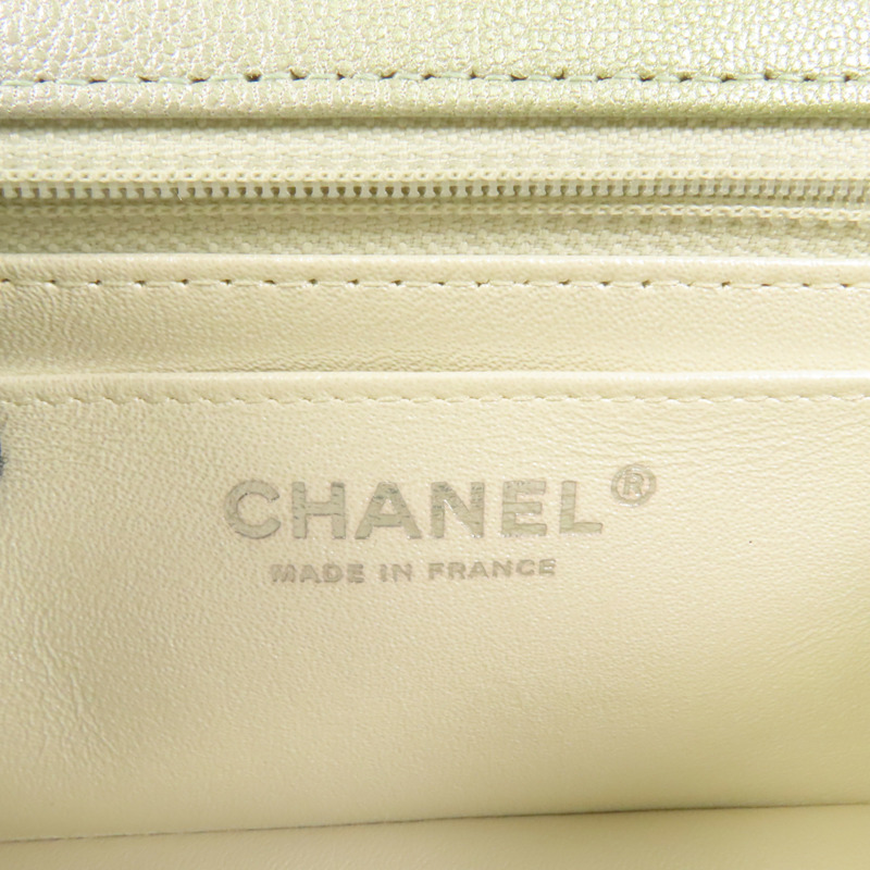 CHANEL 牛皮皮革Classic 20銀扣鏈帶肩背袋-8